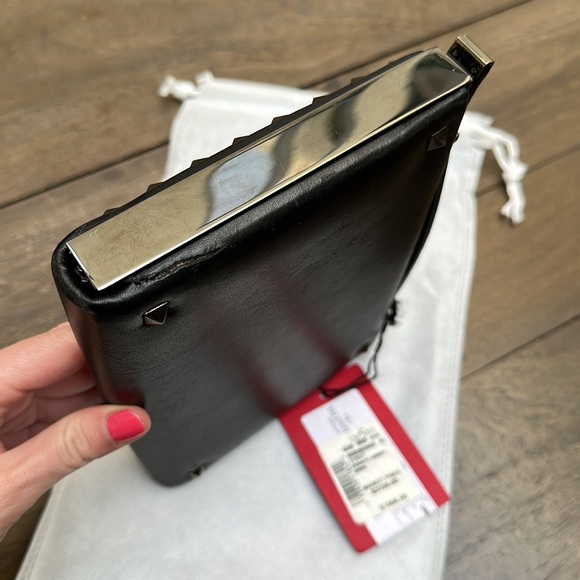 NEW Valentino Rockstud Studded Minaudiere Clutch - Picture 13 of 14